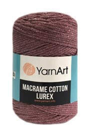 Yarn Art Macrame Cotton Lurex 743 brudny róż z róż